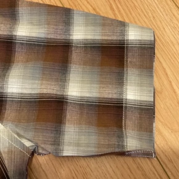 Men's Molokai Western Plaid Short Sleeve Shirt Size M - Picture 6 of 9